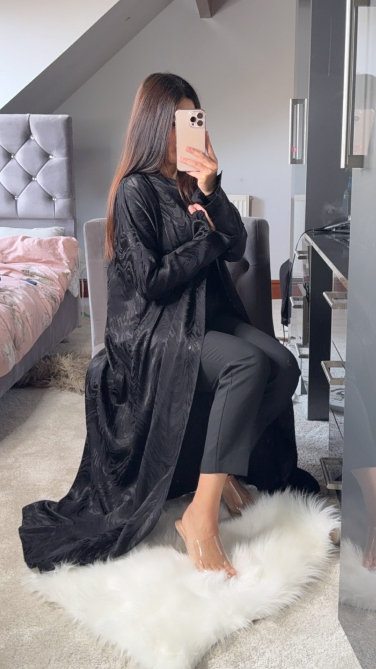 Black Jaguard Abaya