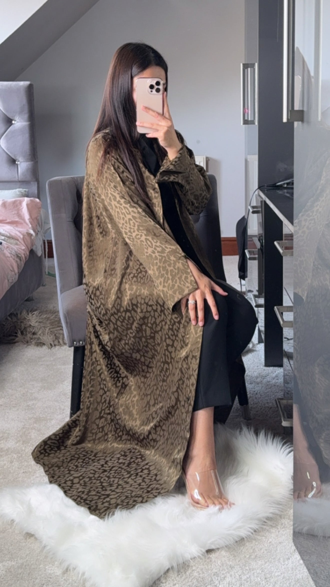 Khaki Jaguard Abaya