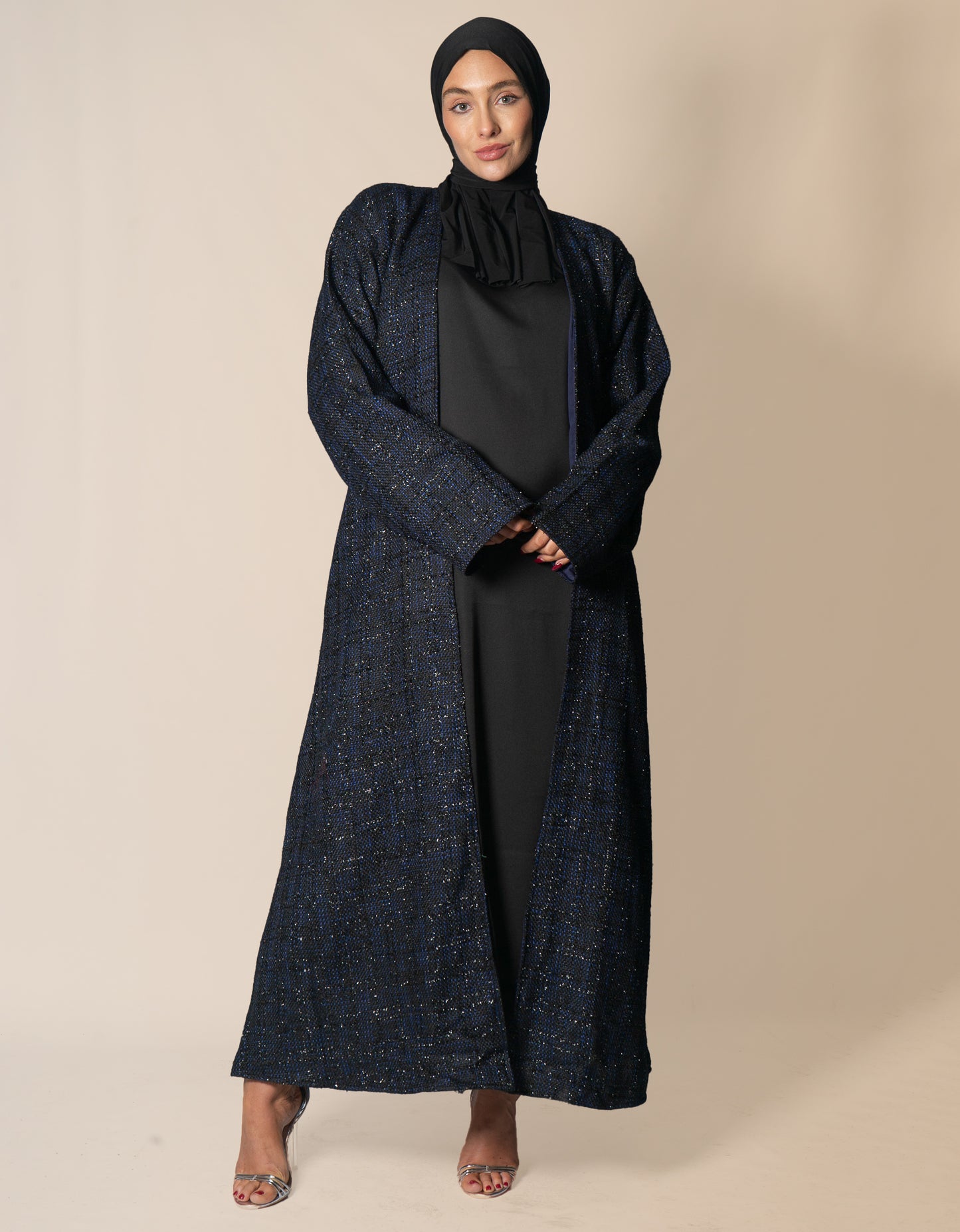 Almietaf Winter Abaya Coat Blue